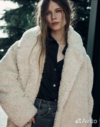 Шуба тедди zara