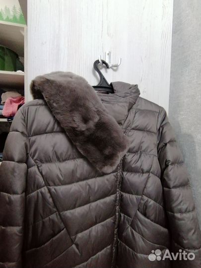 Пуховик зимний длинный женский