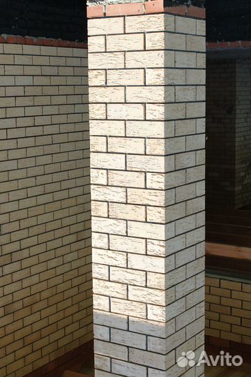 Лицевой кирпич Сливки Рустика меланж ГОСТ