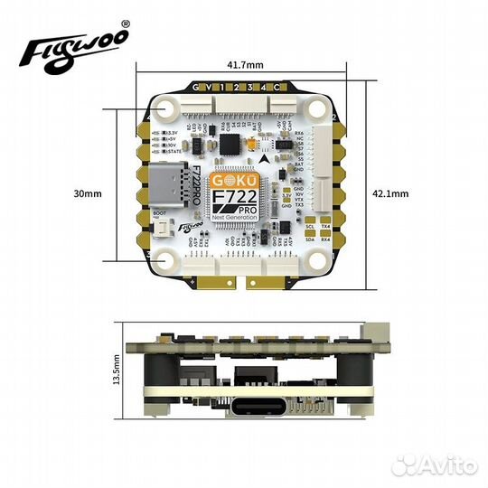 Полетный контроллер FPV - Flywoo goku F722 PRO V2