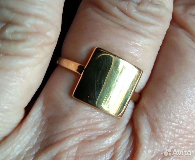 Серебряное кольцо, позолота