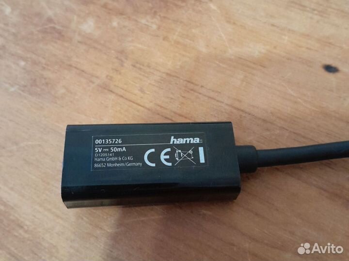 Адаптер usb type c - hdvi hama 00135726