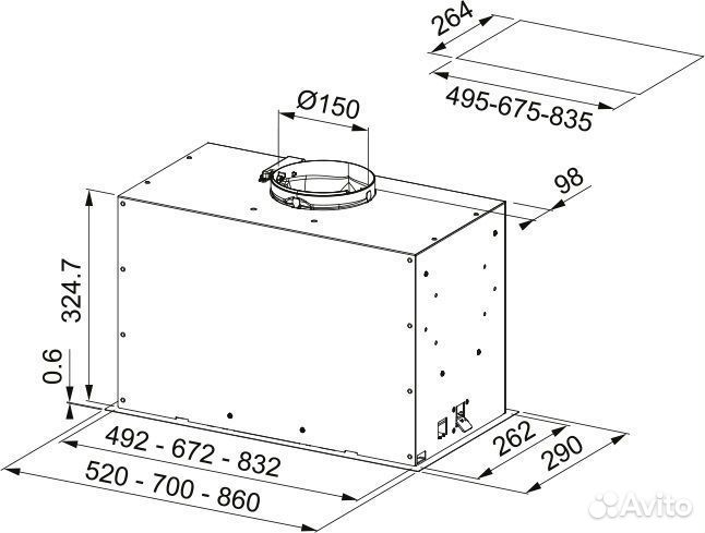 Вытяжка franke fbfp XS A52 (305.0665.368)