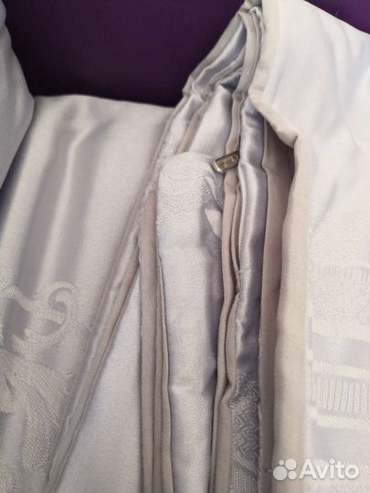 Постельное белье сатин жаккард евро Cleo серый