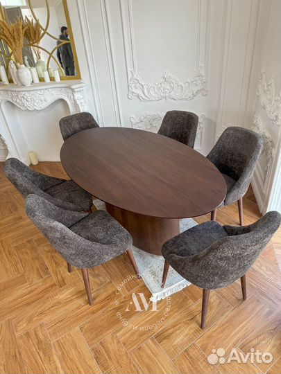 Стол овальный 150х90 нераскладной шпон дуба