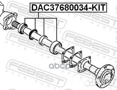 DAC37680034-KIT к-кт подшипника ступ. зад. Mit