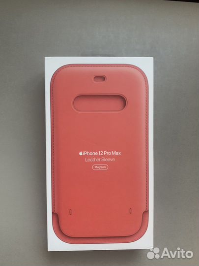 Apple leather sleeve iPhone 12 pro max pink citrus