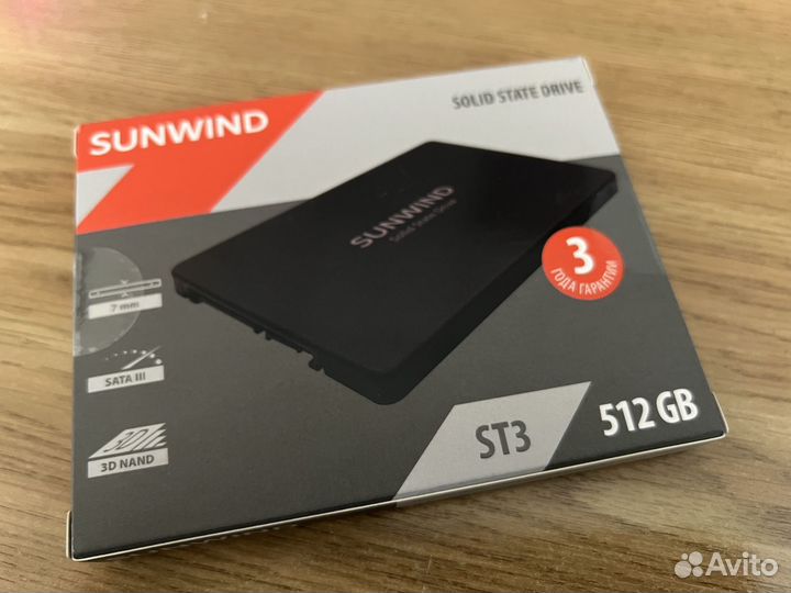 SSD диск Sunwind SATA 256gb новый