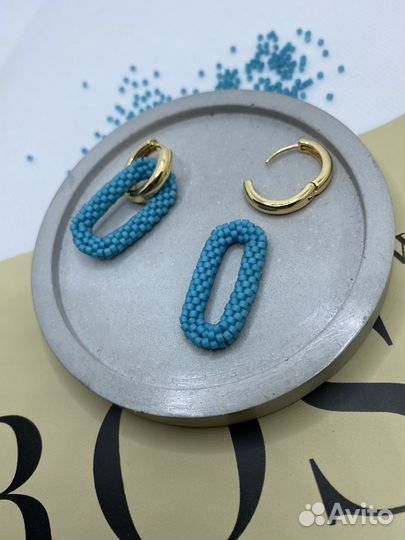 Серьги из японского бисера
