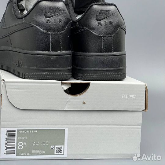 Nike Air Force 1 (черные)