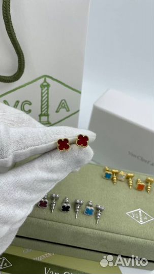 Van Cleef & Arpels серьги пуссеты премиум