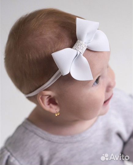 Повязка на голову бант для малышей