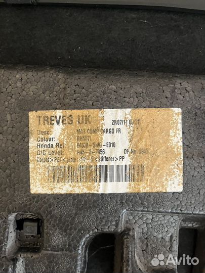 Обшивка багажника honda civic