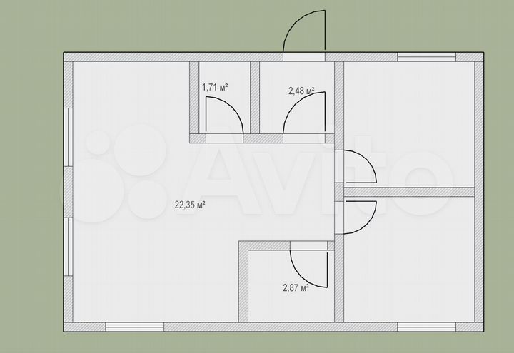 Дом 54 м² на участке 6 сот.