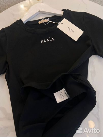 Крутая футболка Alaia, 2 цвета. Премиум