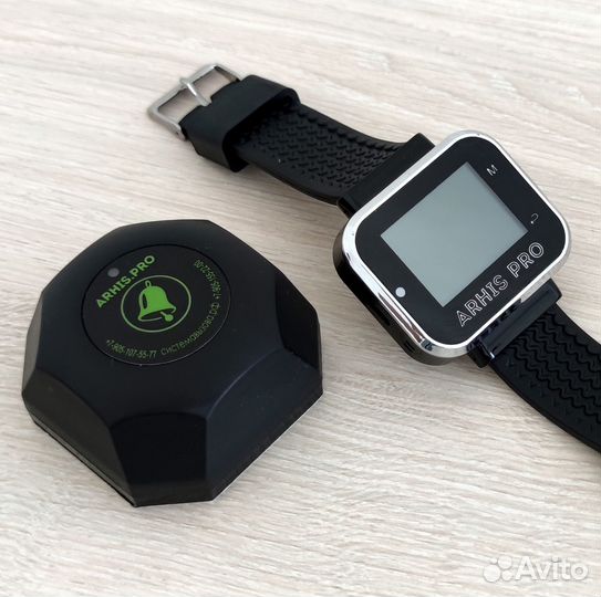 Кнопка вызова официанта модель Бургер с часами