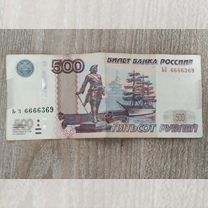 Купюра 500 с редкой номерацией