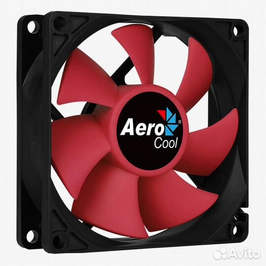 Вентилятор Aerocool Force 8, 8 см, красный, новый