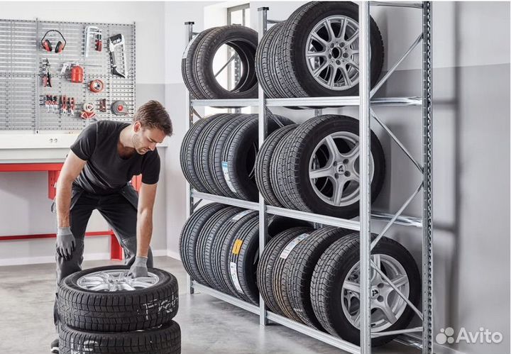 Стеллаж металлический для хранения колес / шин
