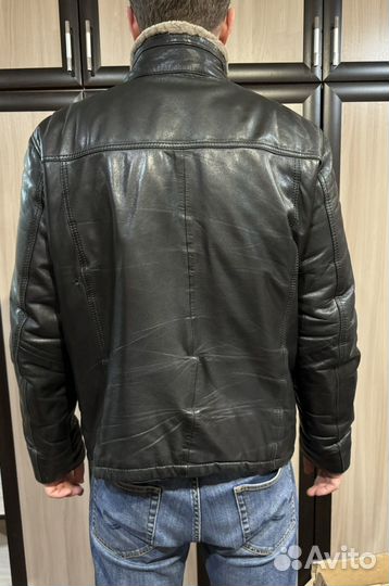 Кожаная куртка мужская 56р