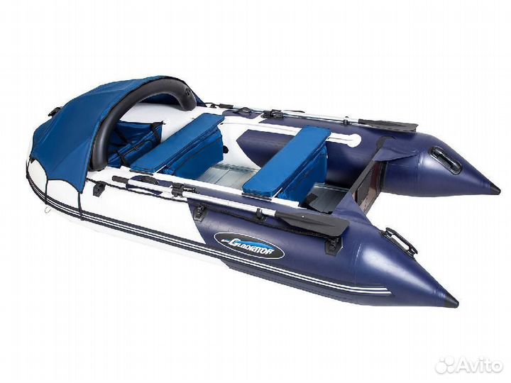Надувная лодка gladiator D370AL синий/белый