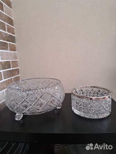 Хрустальная конфетница СССР