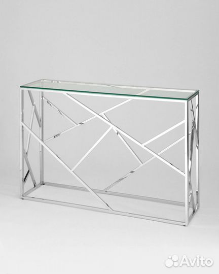 Консоль арт деко 115*30 серебро