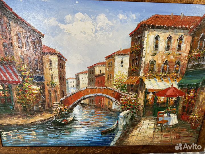 Картина маслом холст 90х60 см