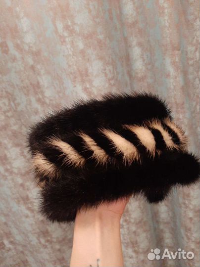Меховая повязка на голову из норки новая