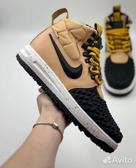 Nike Lunar Force 1 Duckboot Black Light Bone