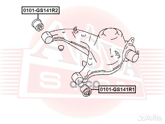 Сайлентблок рычага подвески зад прав/лев 01