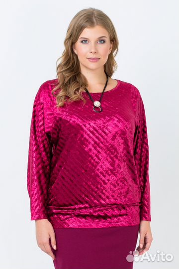 Нарядная блуза из крэш-бархата