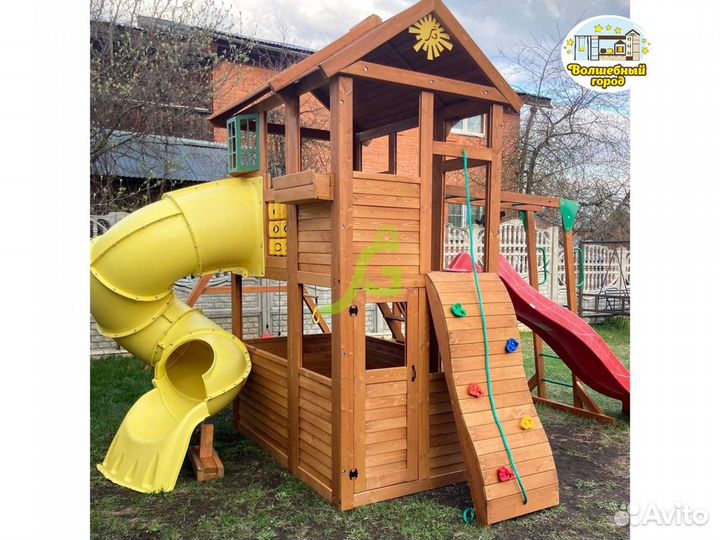 Детская площадка Клубный домик2 с трубой Волгоград