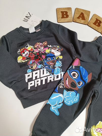 Теплый костюм на флисе для мальчика 98