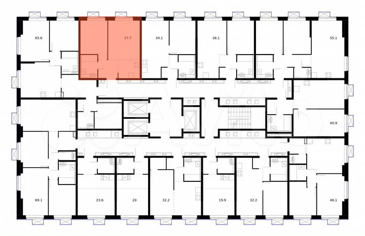 2-к. квартира, 37,7 м², 9/21 эт.