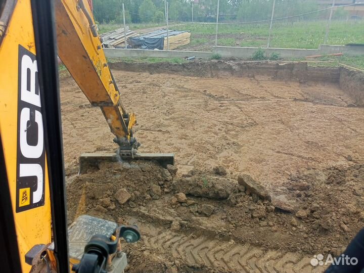 Аренда экскаватора погрузчика услуги трактора jcb