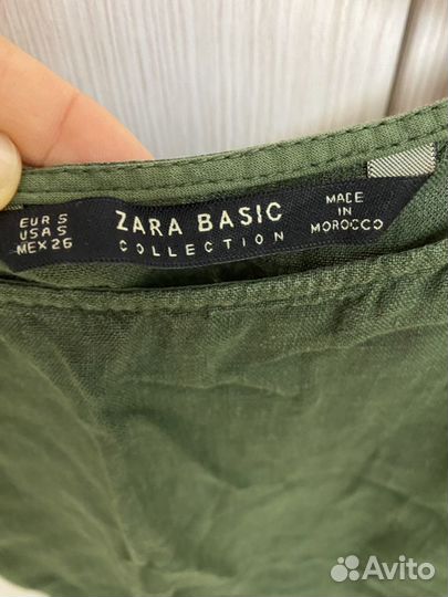 Платье zara s лен