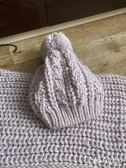 Комплект шапка и снуд женский