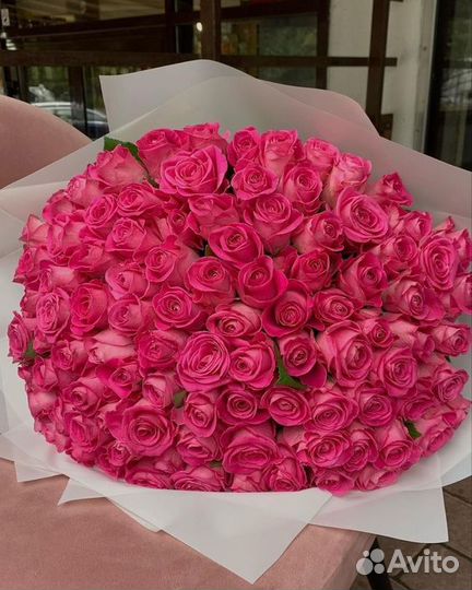 Букет роз цветы с доставкой 101 роза