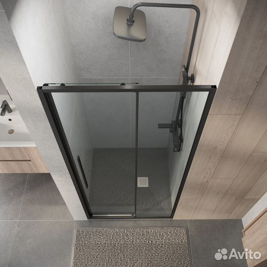 Душевая дверь Niagara Nova 110 NG-34-11AGR профиль графит/стекло прозрачное