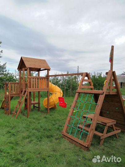 Детская площадка Выше Всех Маугли с винт. горкой
