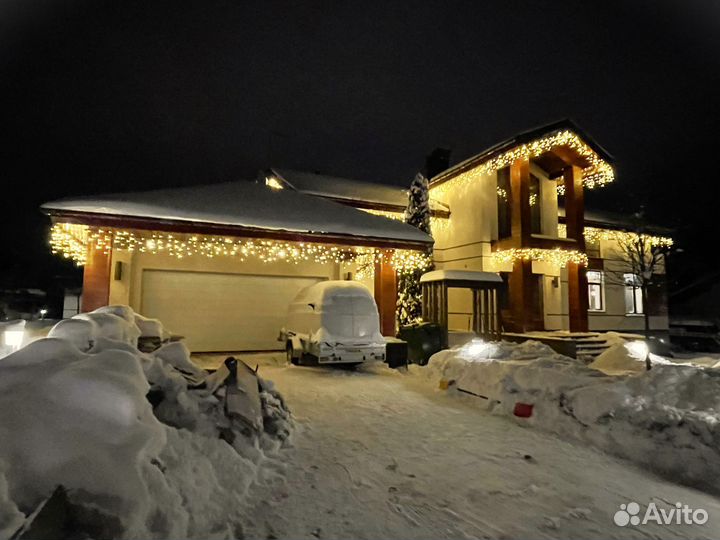Праздничная подсветка гирляндами