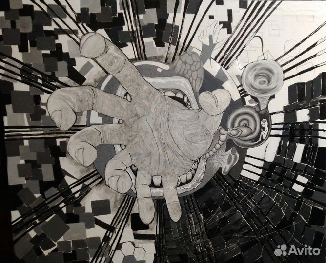 Картина акрилом на холсте сюрреализм реализм