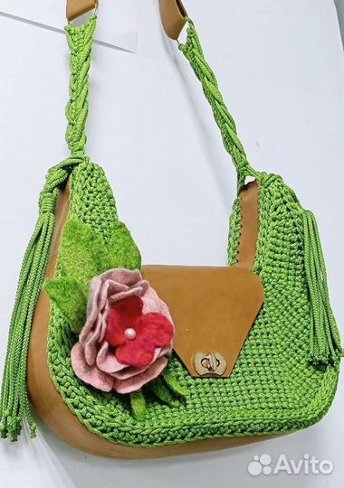 Сумка женская вязаная из полиэфирного шнура