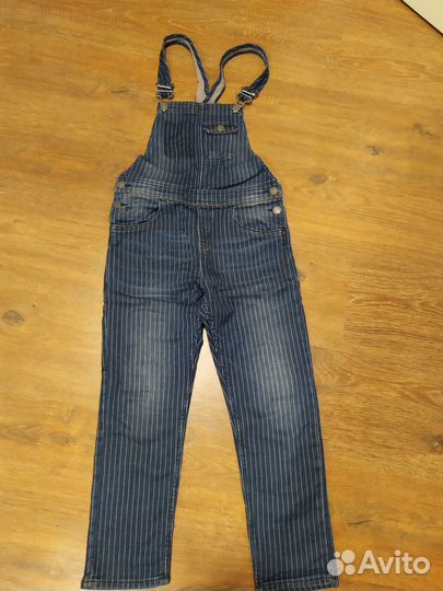 Джинсовый комбинезон h&m 134 см