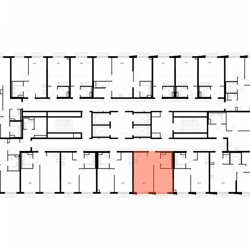 1-к. квартира, 36,2 м², 21/22 эт.