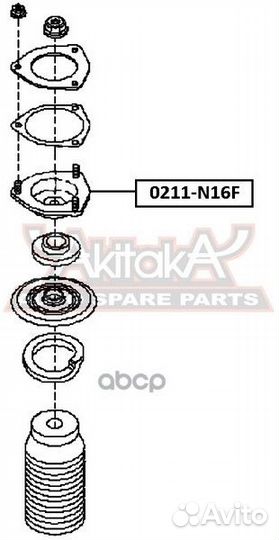 Опора переднего амортизатора 0211N16F asva