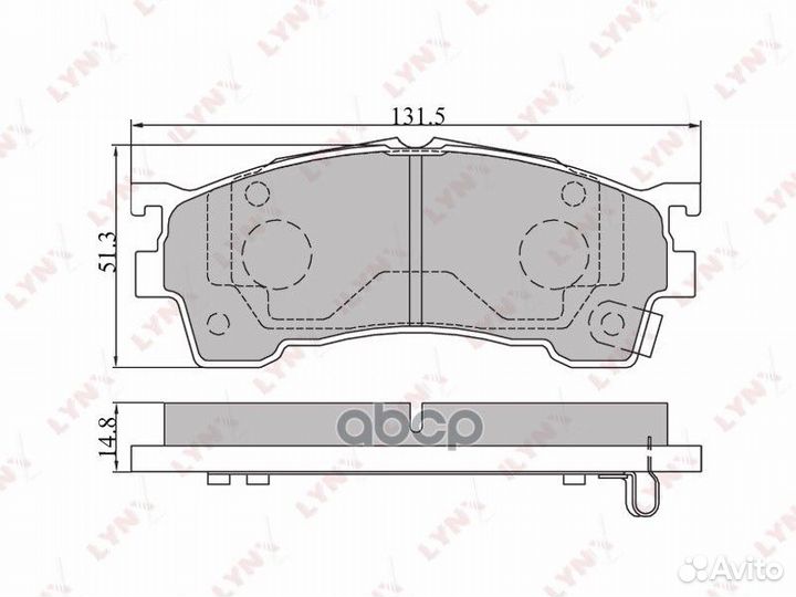 Колодки тормозные дисковые перед BD5101 LYN