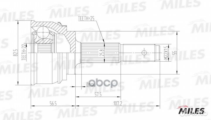 ШРУС наружный nissan almera 1.4 95-00 (GKN 301989)