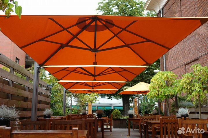 Зонт большой центральный для кафе 5х5м в наличии